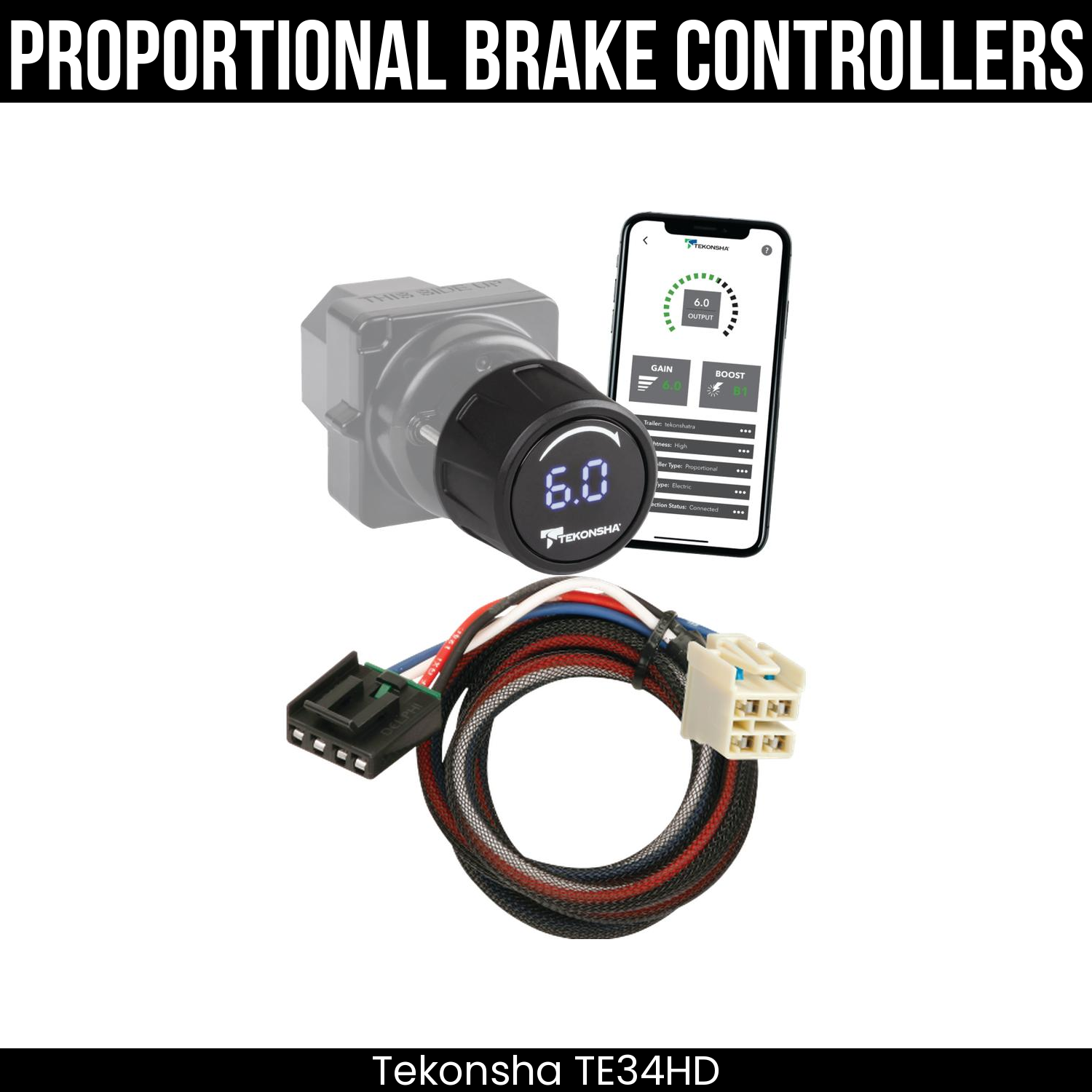 Tekonsha Prodigy iD Smart Brake Control , Plug Adapter