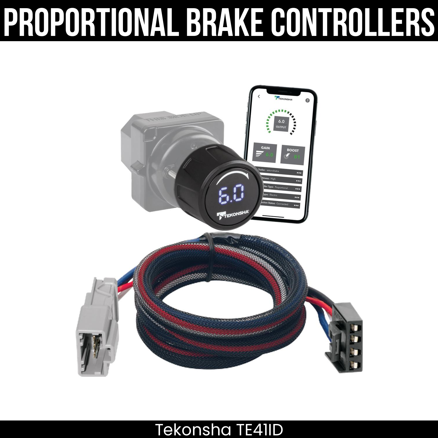Tekonsha Prodigy iD Smart Brake Control , Plug Adapter
