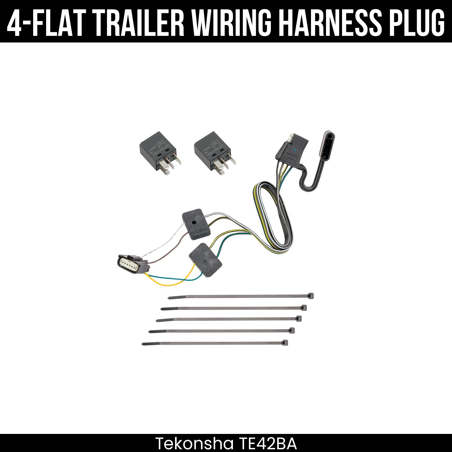 Trailer Wiring 4-Flat Plug Only