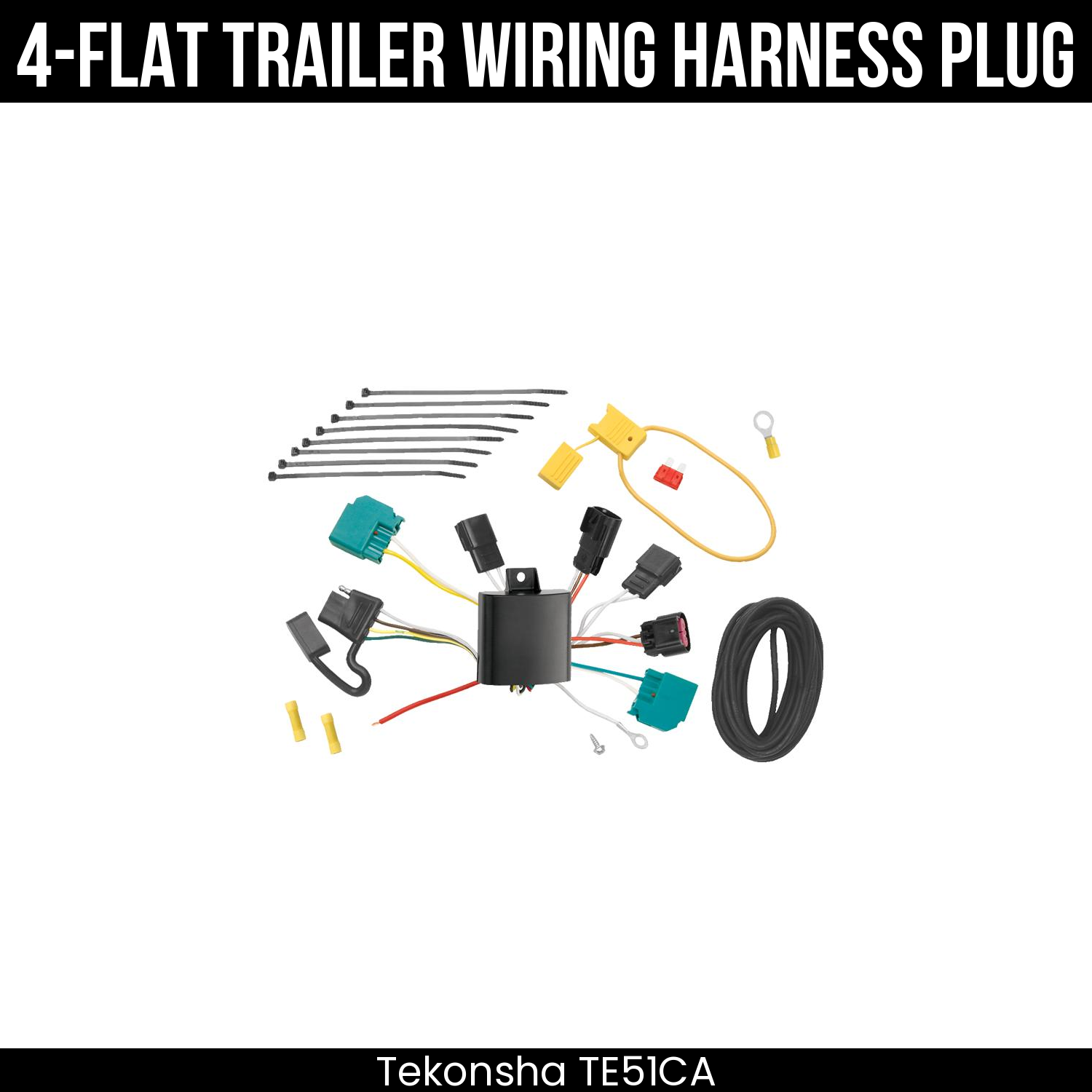 Trailer Wiring 4-Flat Plug Only