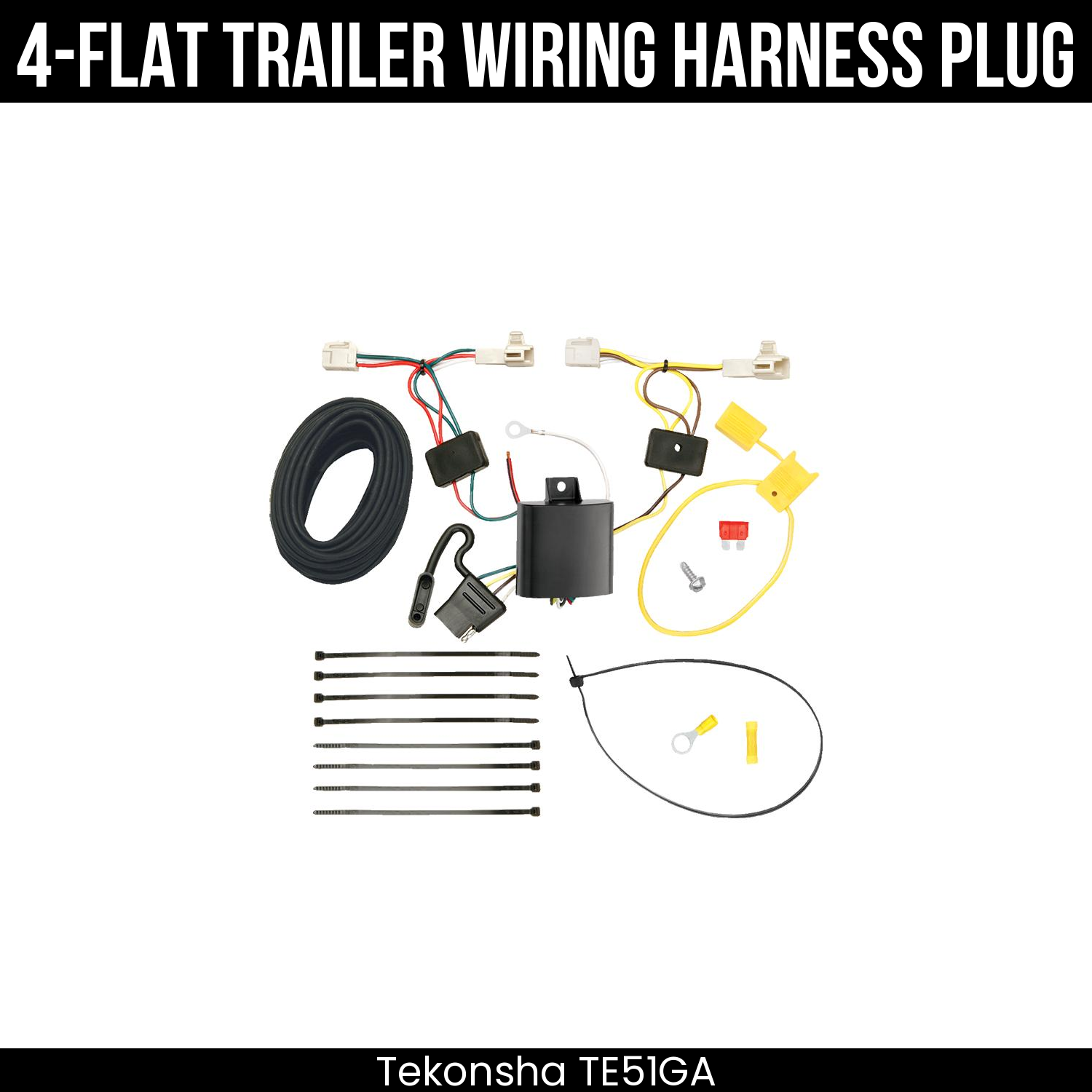 Trailer Wiring 4-Flat Plug Only