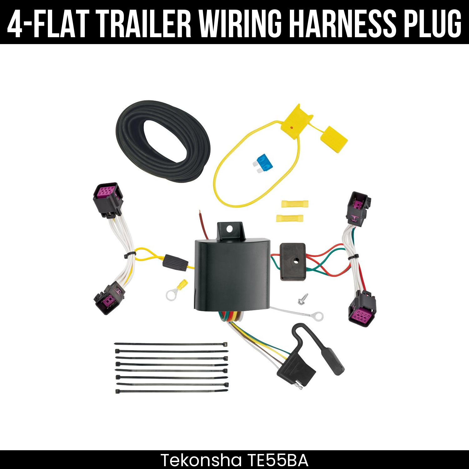 Trailer Wiring 4-Flat Plug Only