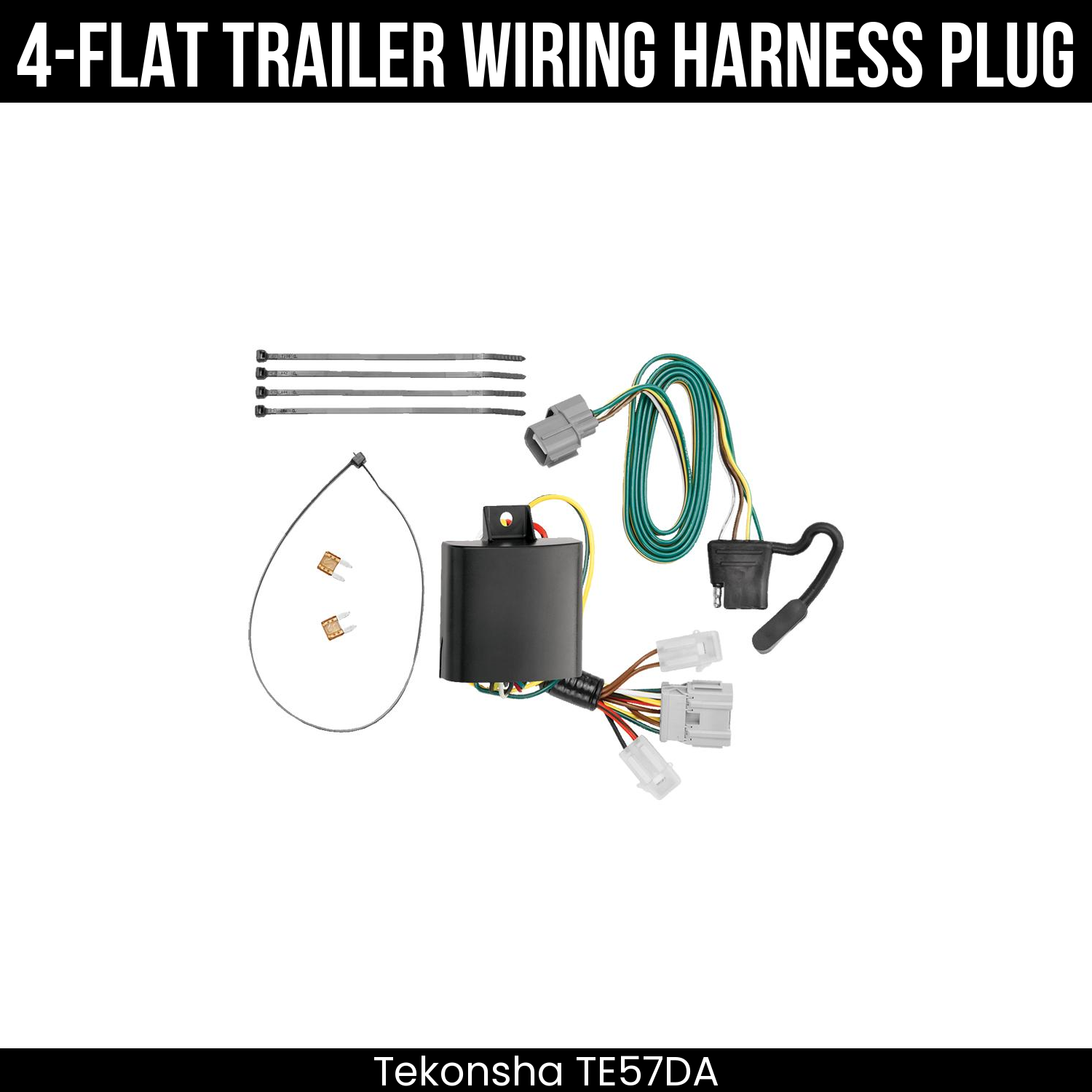Trailer Wiring 4-Flat Plug Only