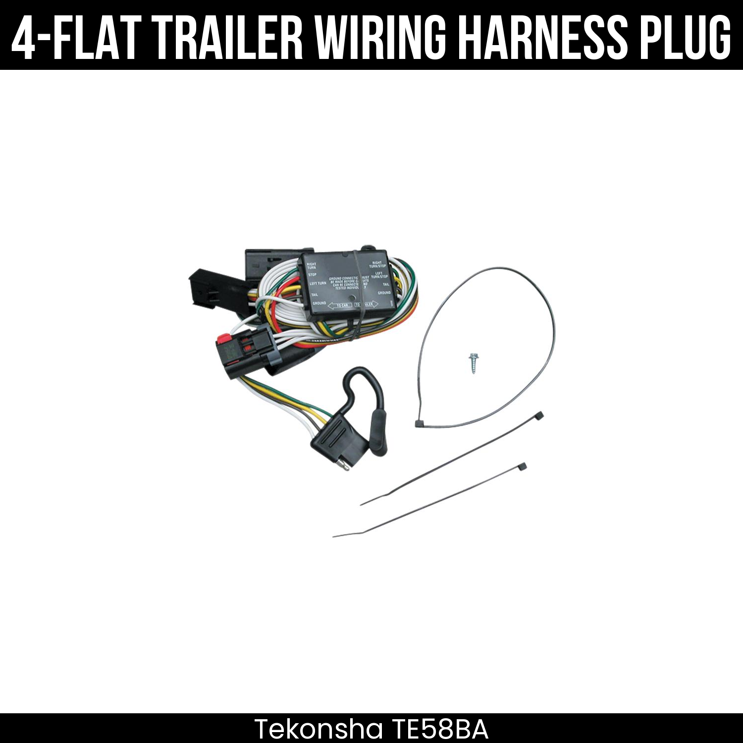 Trailer Wiring 4-Flat Plug Only