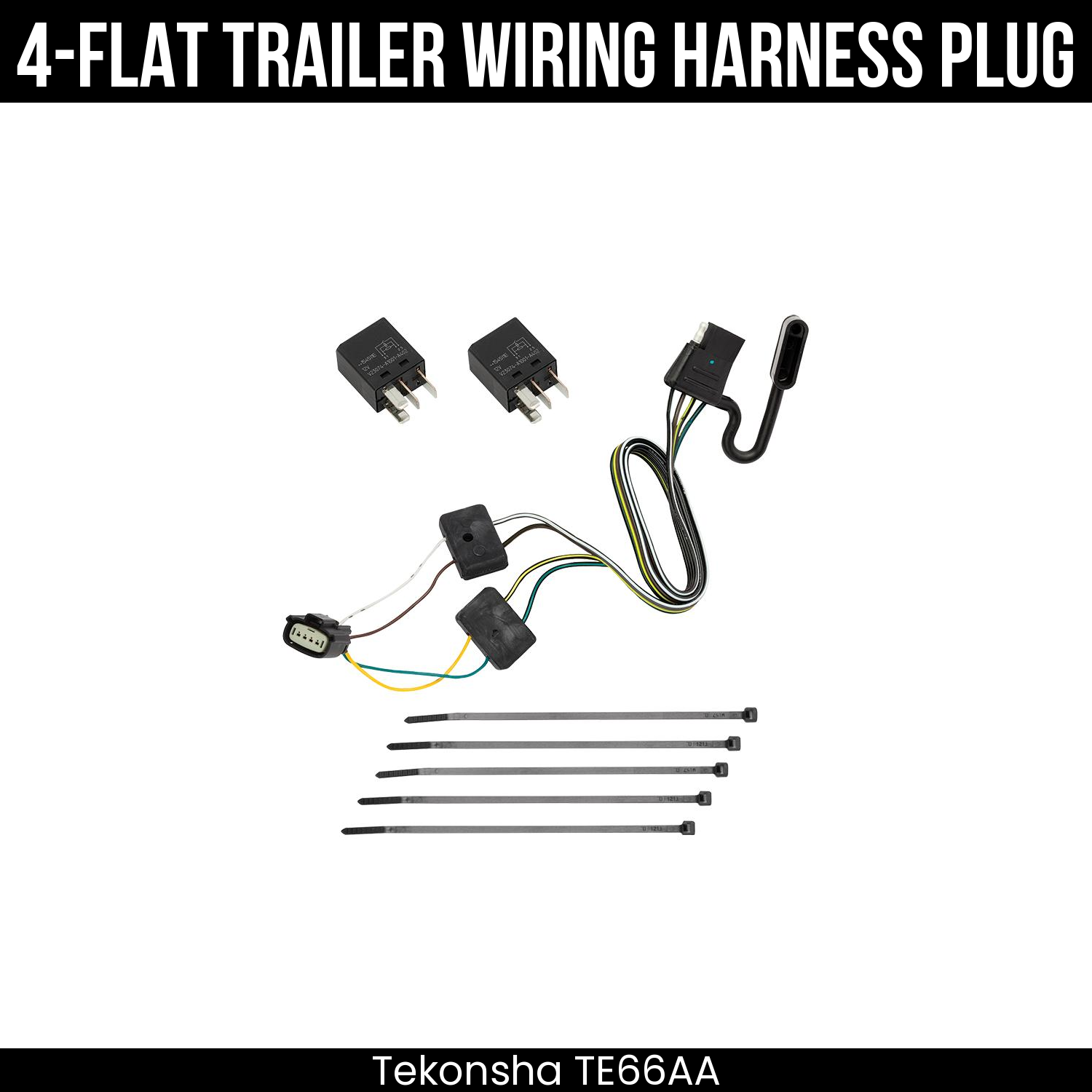 Trailer Wiring 4-Flat Plug Only