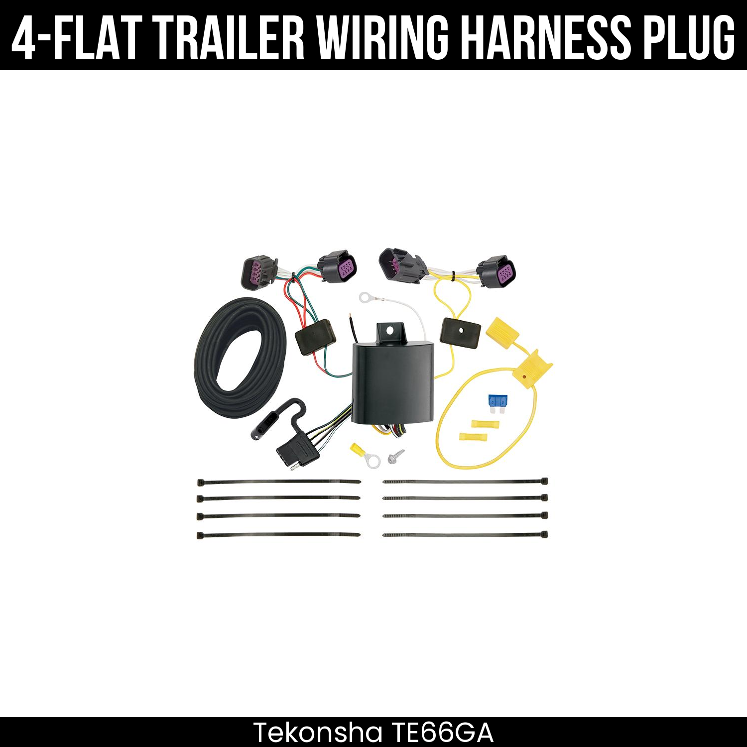 Trailer Wiring 4-Flat Plug Only