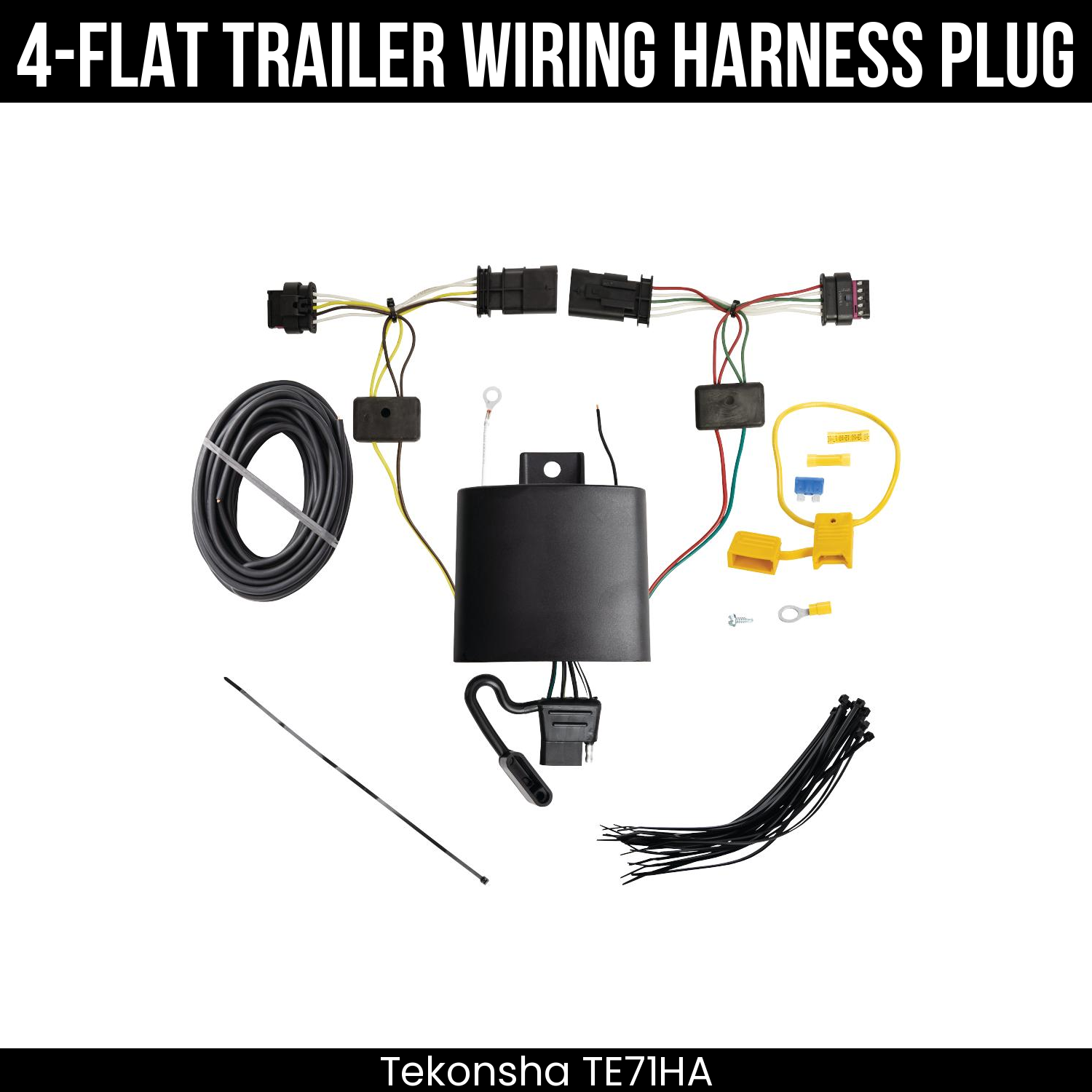 Trailer Wiring 4-Flat Plug Only