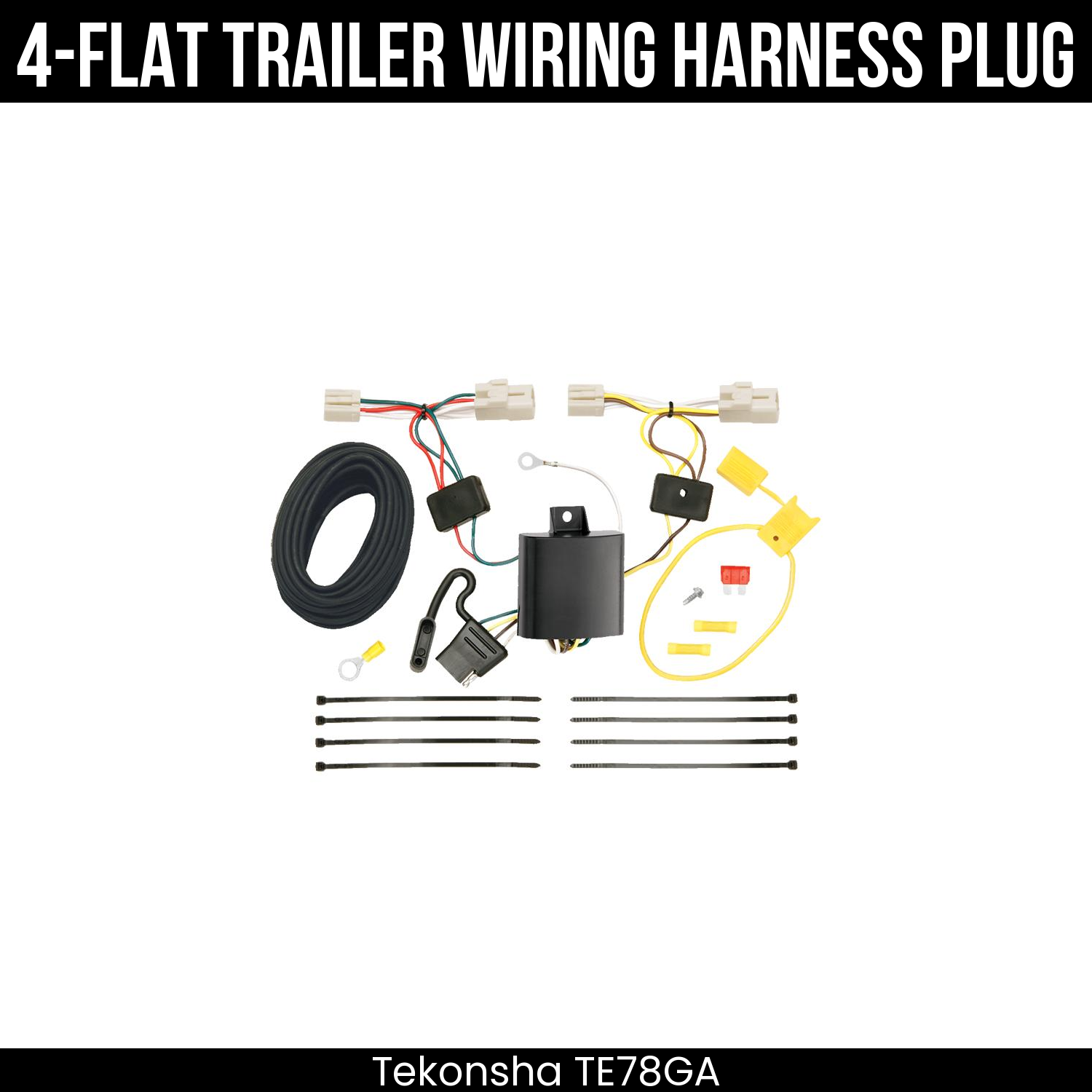 Trailer Wiring 4-Flat Plug Only