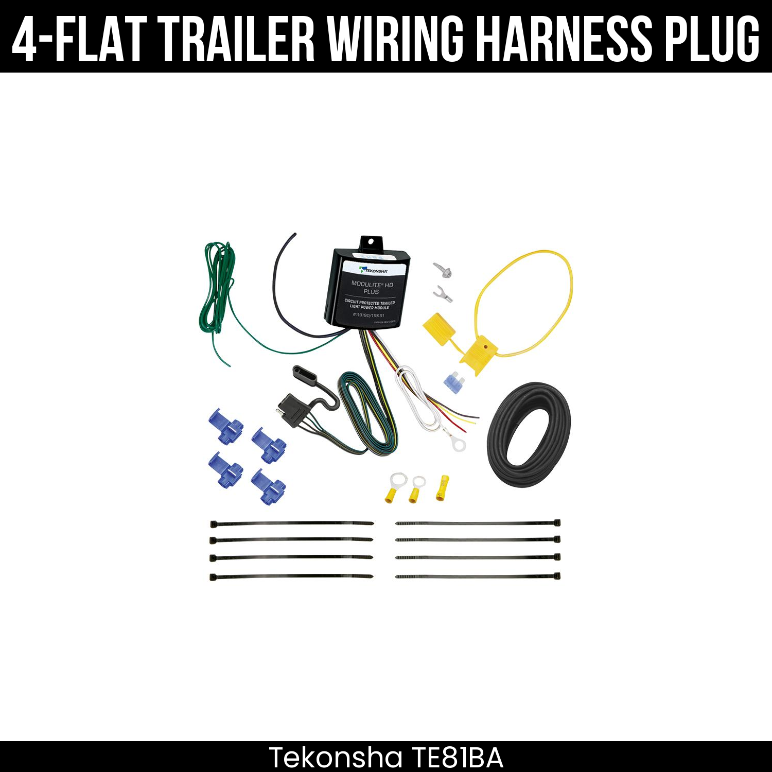 Trailer Wiring 4-Flat Plug Only