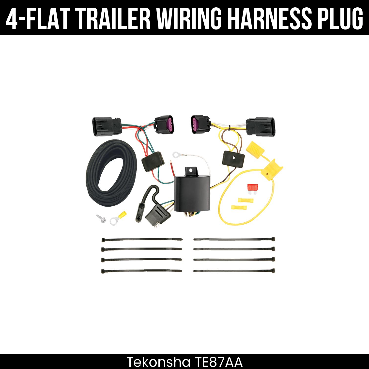 Trailer Wiring 4-Flat Plug Only