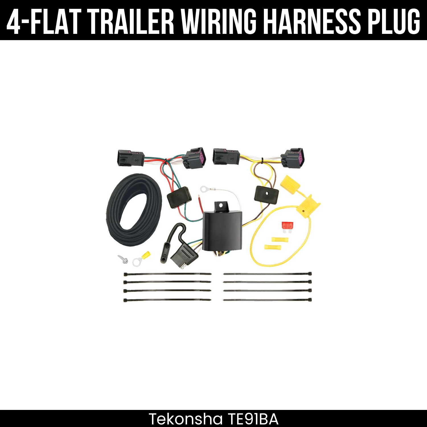 Trailer Wiring 4-Flat Plug Only
