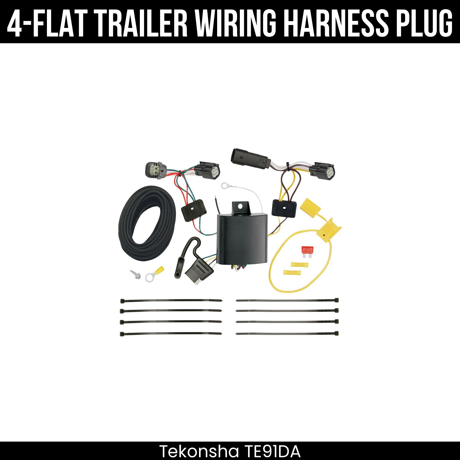 Trailer Wiring 4-Flat Plug Only