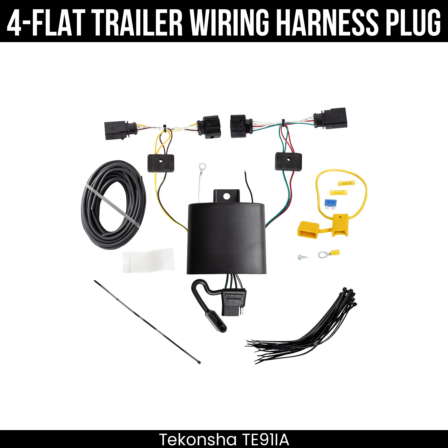 Trailer Wiring 4-Flat Plug Only